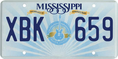 MS license plate XBK659