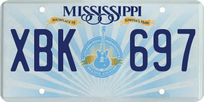 MS license plate XBK697