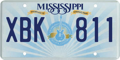MS license plate XBK811
