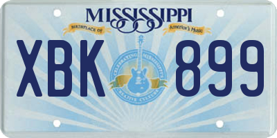 MS license plate XBK899