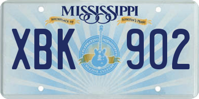 MS license plate XBK902
