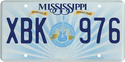 MS license plate XBK976