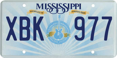 MS license plate XBK977