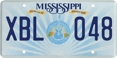MS license plate XBL048