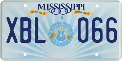 MS license plate XBL066