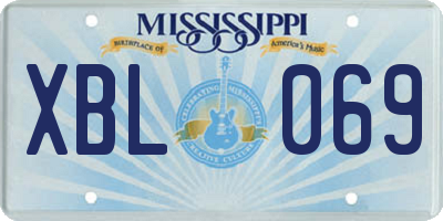 MS license plate XBL069