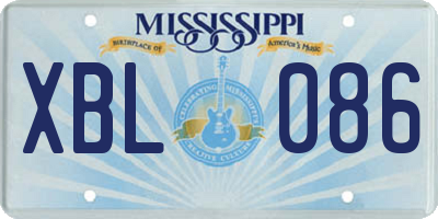 MS license plate XBL086