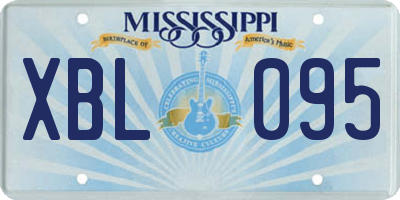MS license plate XBL095