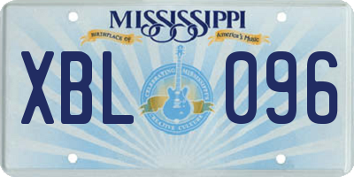MS license plate XBL096