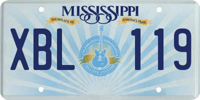 MS license plate XBL119