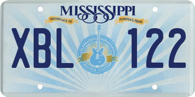 MS license plate XBL122