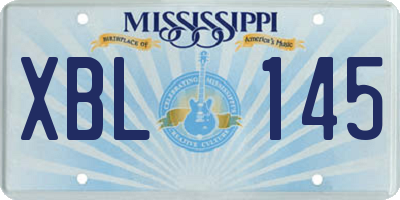 MS license plate XBL145