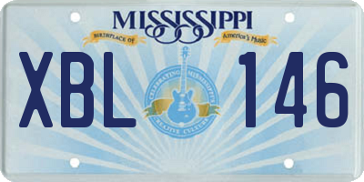 MS license plate XBL146