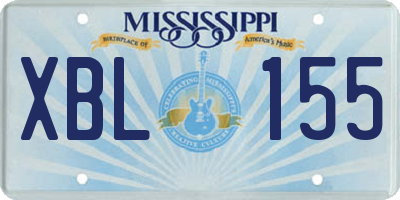 MS license plate XBL155