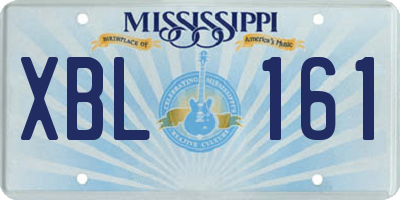 MS license plate XBL161