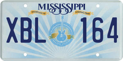MS license plate XBL164