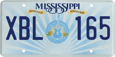 MS license plate XBL165