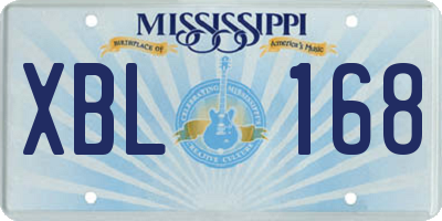 MS license plate XBL168