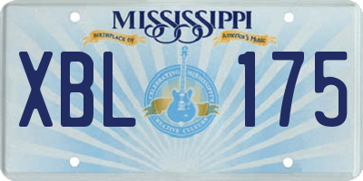 MS license plate XBL175