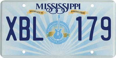 MS license plate XBL179