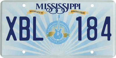 MS license plate XBL184
