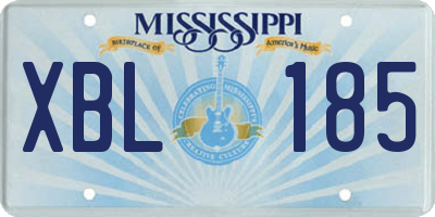 MS license plate XBL185