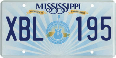MS license plate XBL195