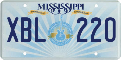 MS license plate XBL220
