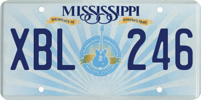 MS license plate XBL246