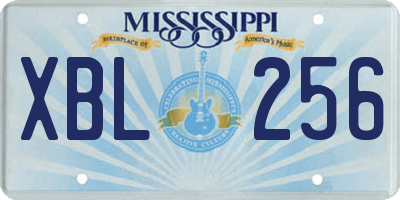 MS license plate XBL256