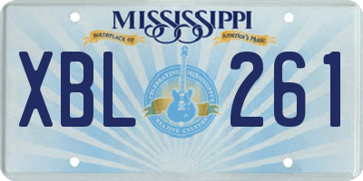 MS license plate XBL261
