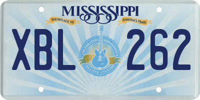 MS license plate XBL262