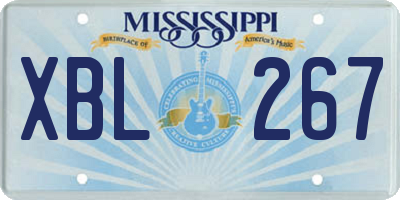 MS license plate XBL267
