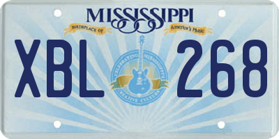 MS license plate XBL268