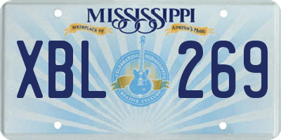 MS license plate XBL269