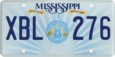 MS license plate XBL276