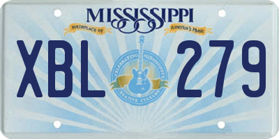 MS license plate XBL279