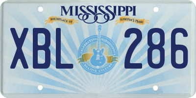 MS license plate XBL286