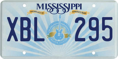 MS license plate XBL295