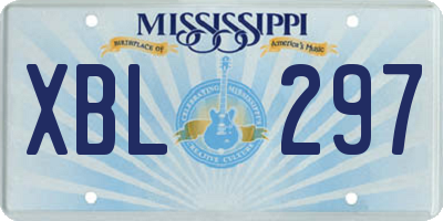 MS license plate XBL297