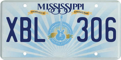 MS license plate XBL306