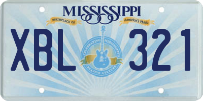 MS license plate XBL321