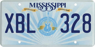 MS license plate XBL328