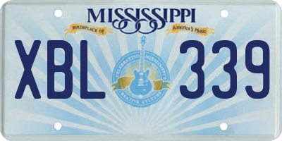 MS license plate XBL339