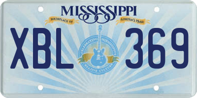 MS license plate XBL369