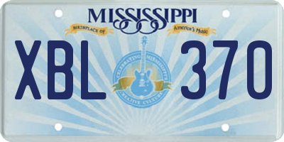 MS license plate XBL370