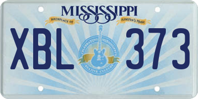 MS license plate XBL373
