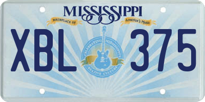 MS license plate XBL375