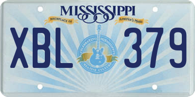 MS license plate XBL379