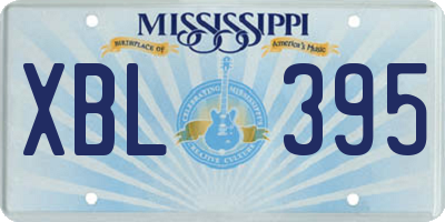 MS license plate XBL395